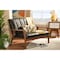 Baxton Studio Nikko Mid-century Dark Brown Faux Leather Wooden 2-Seater Loveseat 121-6747 - alternate 2